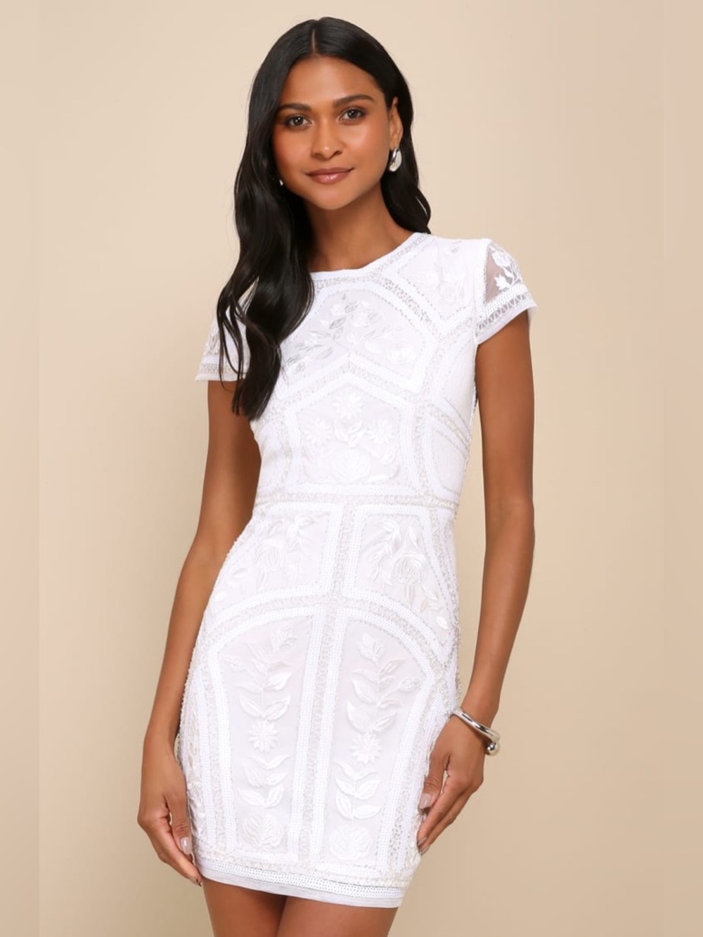 Lulus Spread Your Shine Sequin Embroidered Dress